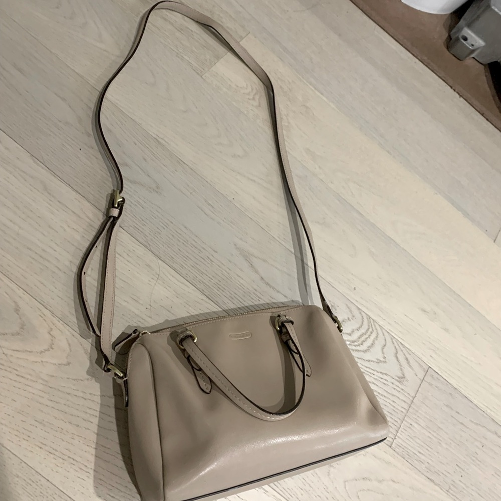 Coach Beige Crossbody Leather Bag
